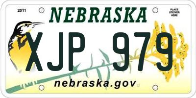 NE license plate XJP979