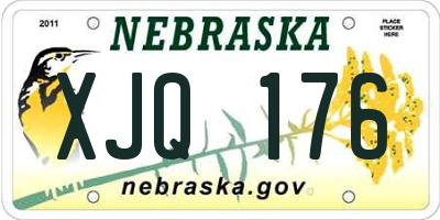 NE license plate XJQ176