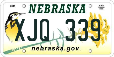 NE license plate XJQ339