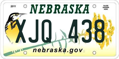 NE license plate XJQ438