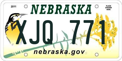 NE license plate XJQ771