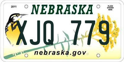NE license plate XJQ779