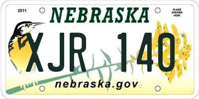 NE license plate XJR140