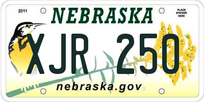 NE license plate XJR250