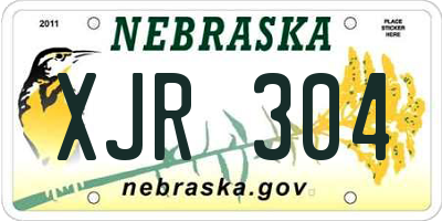 NE license plate XJR304