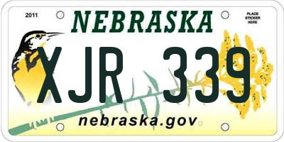 NE license plate XJR339