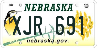 NE license plate XJR691