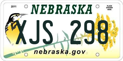 NE license plate XJS298