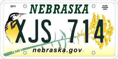 NE license plate XJS714