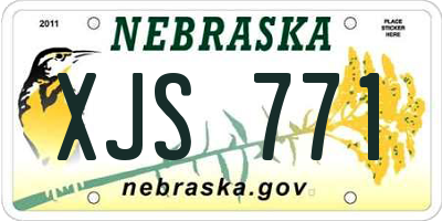 NE license plate XJS771