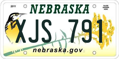 NE license plate XJS791