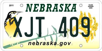 NE license plate XJT409