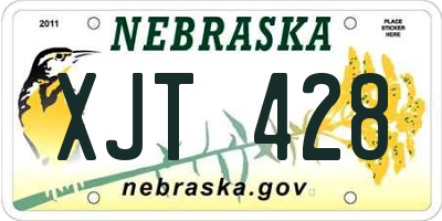 NE license plate XJT428
