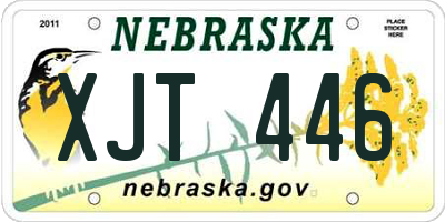 NE license plate XJT446