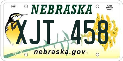 NE license plate XJT458