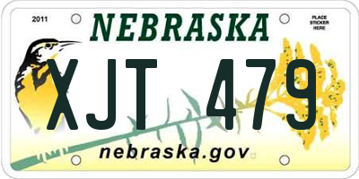 NE license plate XJT479