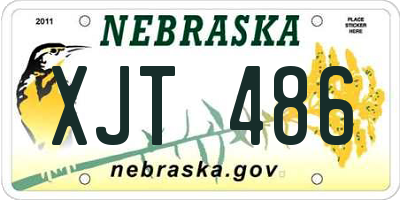 NE license plate XJT486
