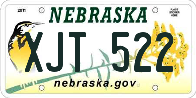 NE license plate XJT522