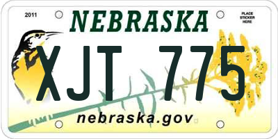 NE license plate XJT775
