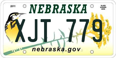 NE license plate XJT779