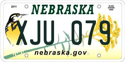 NE license plate XJU079