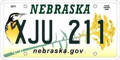 NE license plate XJU211