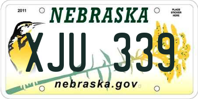 NE license plate XJU339