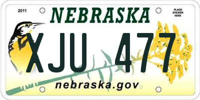 NE license plate XJU477
