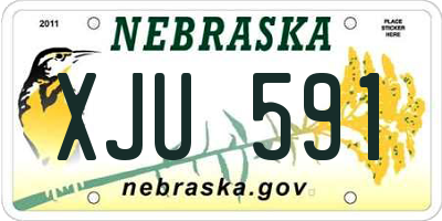 NE license plate XJU591