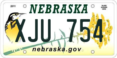 NE license plate XJU754