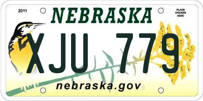 NE license plate XJU779