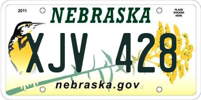 NE license plate XJV428