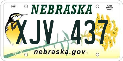 NE license plate XJV437