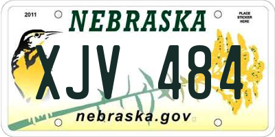 NE license plate XJV484