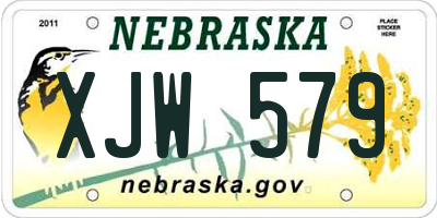 NE license plate XJW579