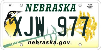 NE license plate XJW977