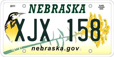 NE license plate XJX158