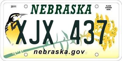 NE license plate XJX437
