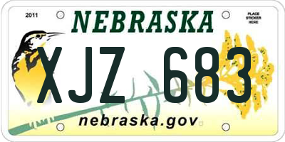 NE license plate XJZ683