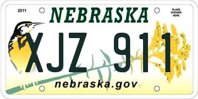 NE license plate XJZ911
