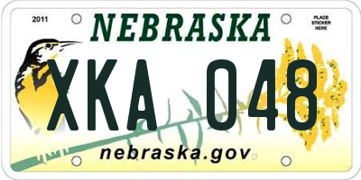 NE license plate XKA048