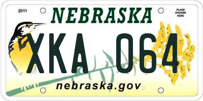 NE license plate XKA064