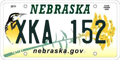 NE license plate XKA152