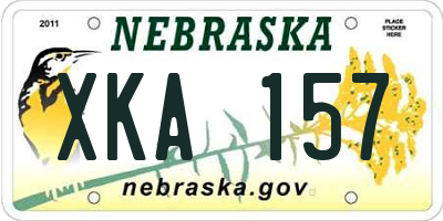 NE license plate XKA157