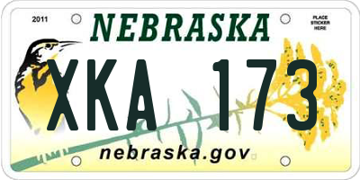 NE license plate XKA173