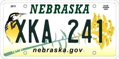 NE license plate XKA241