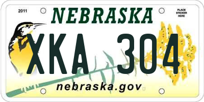 NE license plate XKA304