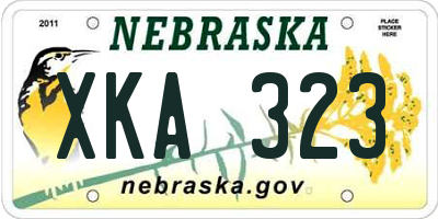 NE license plate XKA323