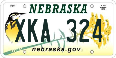 NE license plate XKA324