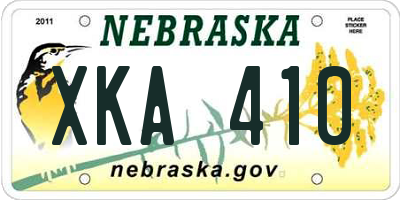 NE license plate XKA410